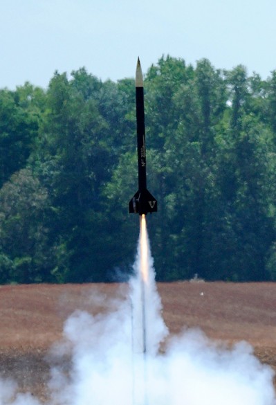 Vandy rocket being launched. 