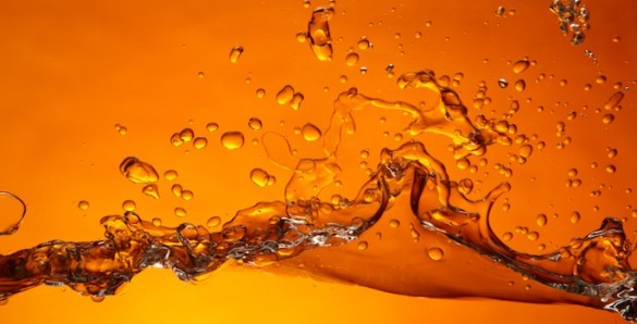 Orange water splash