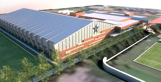 A rendering of the new multipurpose facility and expanded recreation center. (Vanderbilt University)