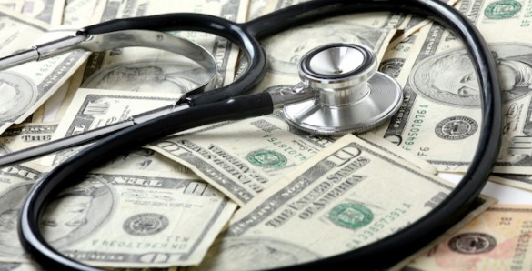 stethoscope and money