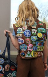 Girl Scout with patches