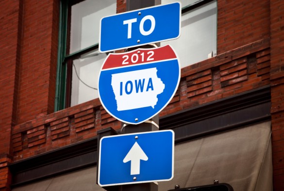 To Iowa 2012 roadsign