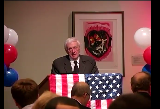 John Seigenthaler speaking at the First Amendment Center on the 220th anniversary of the Bill of Rights. (Vanderbilt University)