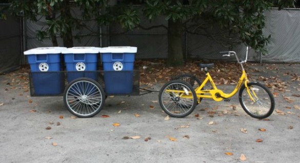 Recycling tricycle and trailer
