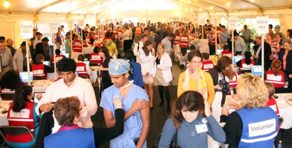 Flulapalooza tent, attempt at Guinness Book of World Records. Faculty, staff and students are encouraged to attend.  by Susan Urmy