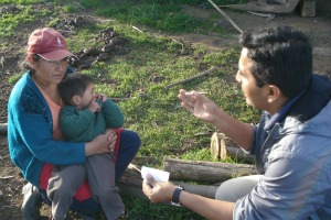 Interview with mother and child