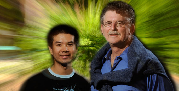 Prof. Thomas Weiler, right, and graduate fellow Chui Man Ho (John Russell / Vanderbilt)