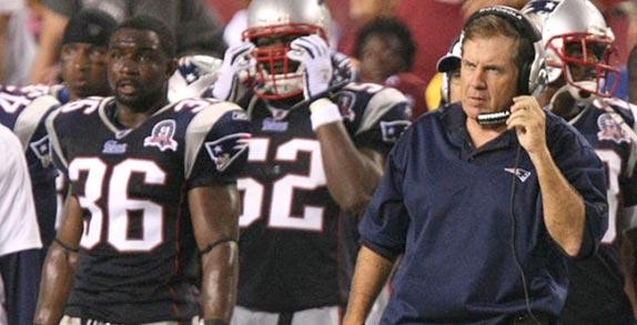 New England Patriots Coach Bill Belichick stood by his risky fourth down call in the 2009 Super Bowl, despite critics beliefs that it caused his team's loss to the Indianapolis Colts. (Keith Allison via Wikimedia Commons)