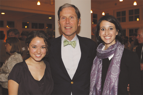 Charles Kurz with this year’s Kurz Scholars, Kathryn Levene, ’09, and Maeghan Wilson, ’10.