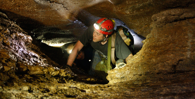 Vanderbilt chemist Brian Bachmann is exploring Tennessee caves in search for new drugs.