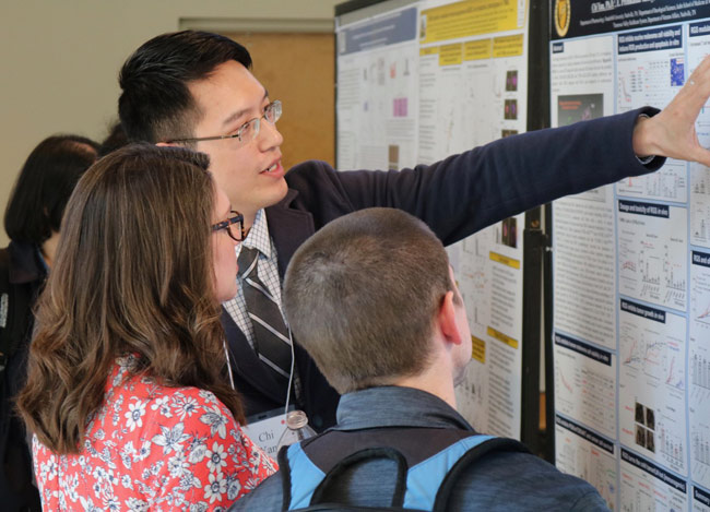 The Vanderbilt Postdoctoral Association Symposium featured postdoc oral and poster presentations, breakout sessions, and networking opportunities. (Anne Rayner/Vanderbilt)