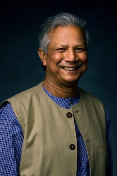 Muhammad Yunus smiling(Vanderbilt University/Daniel Dubois)