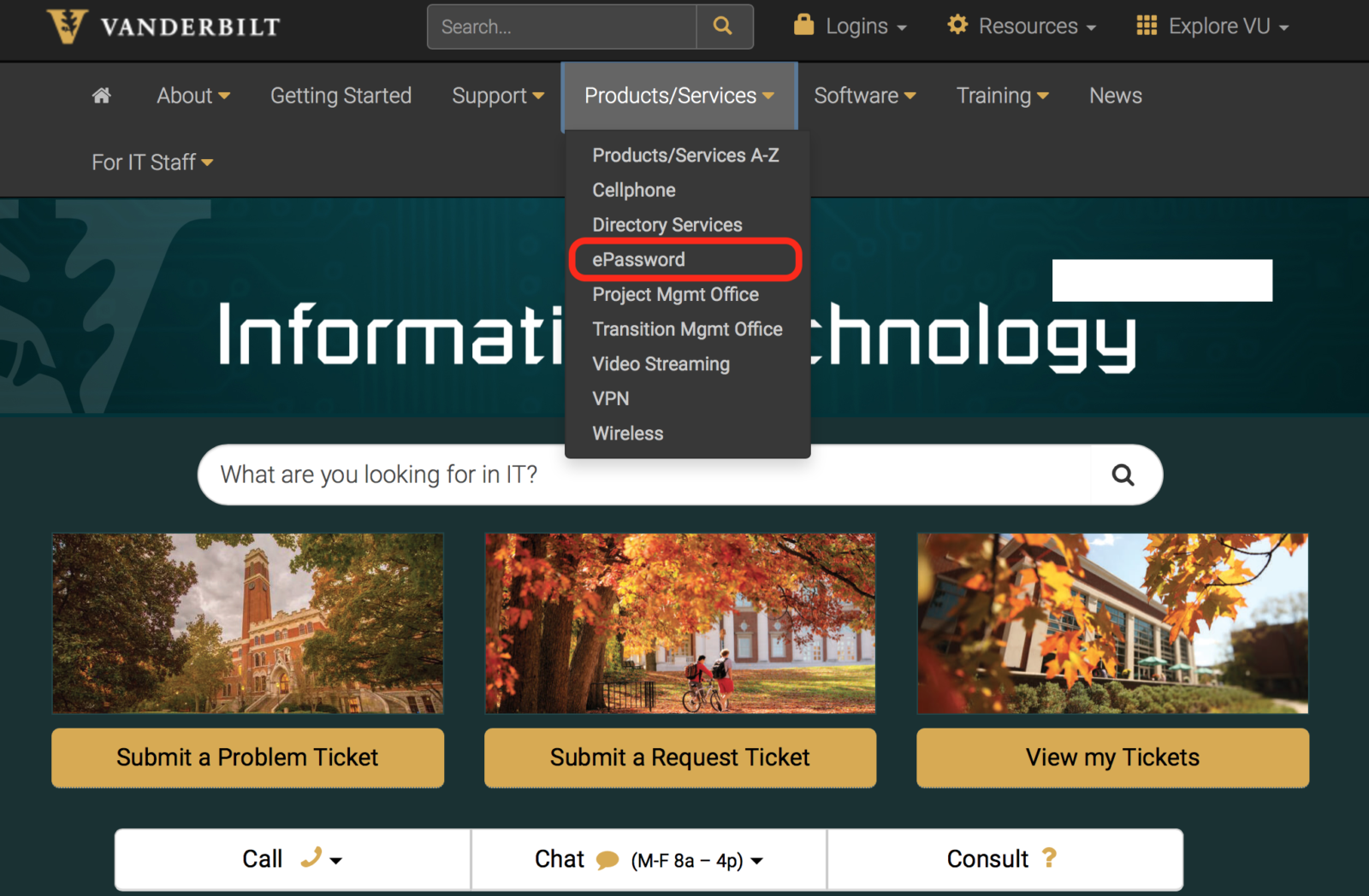 VUIT: Password reset for faculty, staff, students | Vanderbilt University