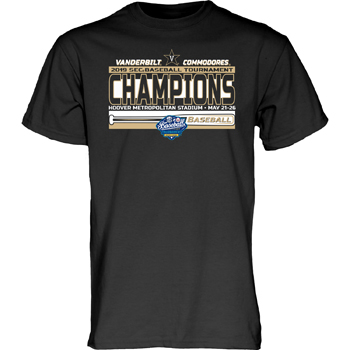 Commodore Baseball SEC champions t-shirts available | Vanderbilt University