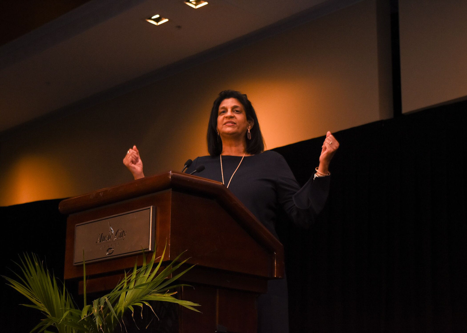 Gail Williams, associate director for community relations speaking at the Francis S. Guess Bridge to Equality Luncheon. (Photo by Morgan Yingling)