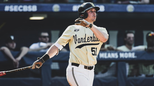 Commodore Baseball right fielder J.J. Bleday