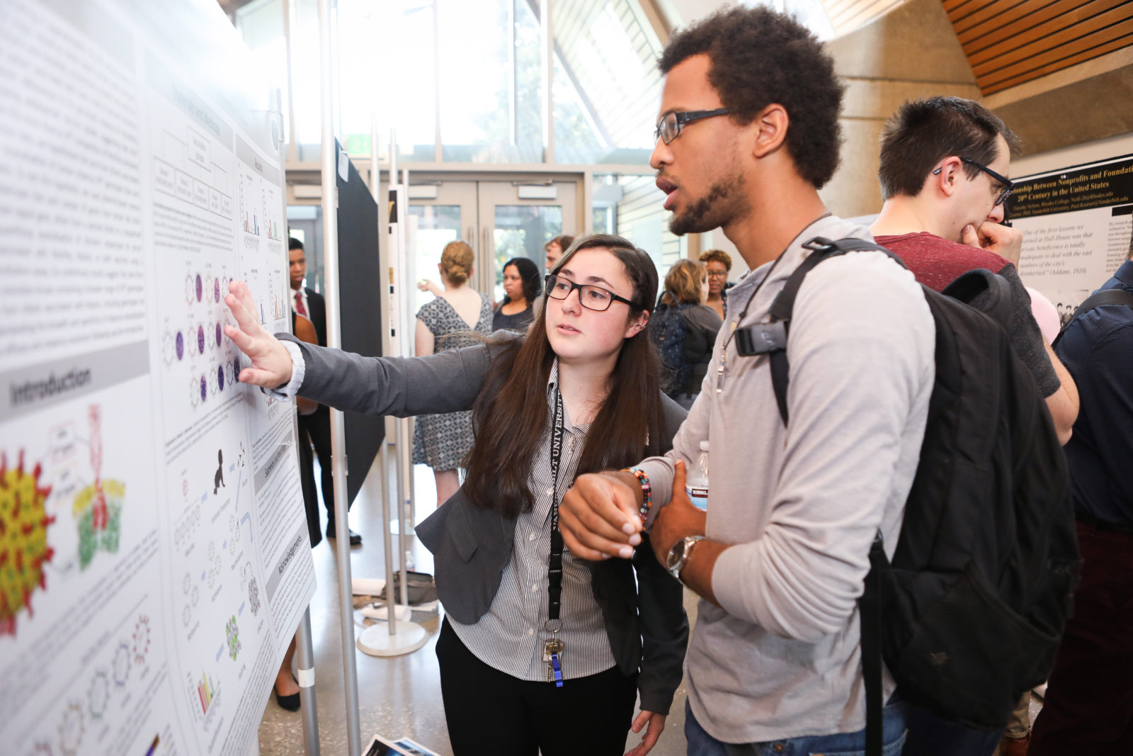 Student presenting at the 17th Annual VSSA Student Research Symposium includes a poster session and oral presentations. Photos by: Susan Urmy