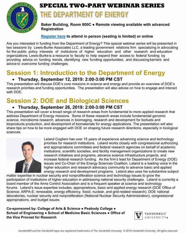 DOE webinar flyer