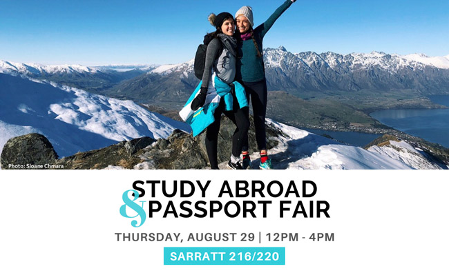 Study Abroad and Passport Fair logo