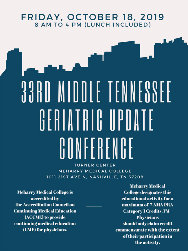 33rd Middle Tennessee Geriatric Update Conference