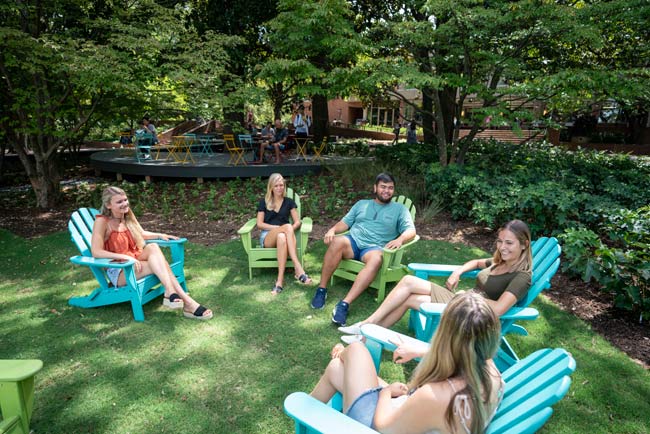 The redesign of Fleming Yard was a collaborative effort among students, faculty and administrators from the Division of Administration. (Joe Howell/Vanderbilt)