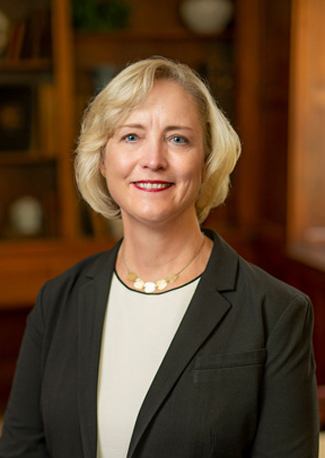 Provost Susan R. Wente inside Kirkland Hall (Vanderbilt University)