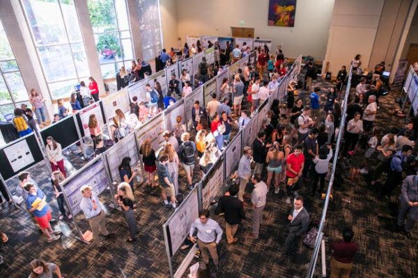 The sixth annual Undergraduate Research Fair, held Sept. 19 at the Student Life Center, provided students a forum in which to showcase their research conducted across all fields and disciplines. (Anne Rayner/Vanderbilt)