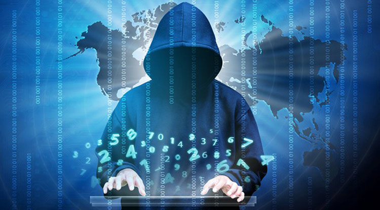 Cyber criminal stock image