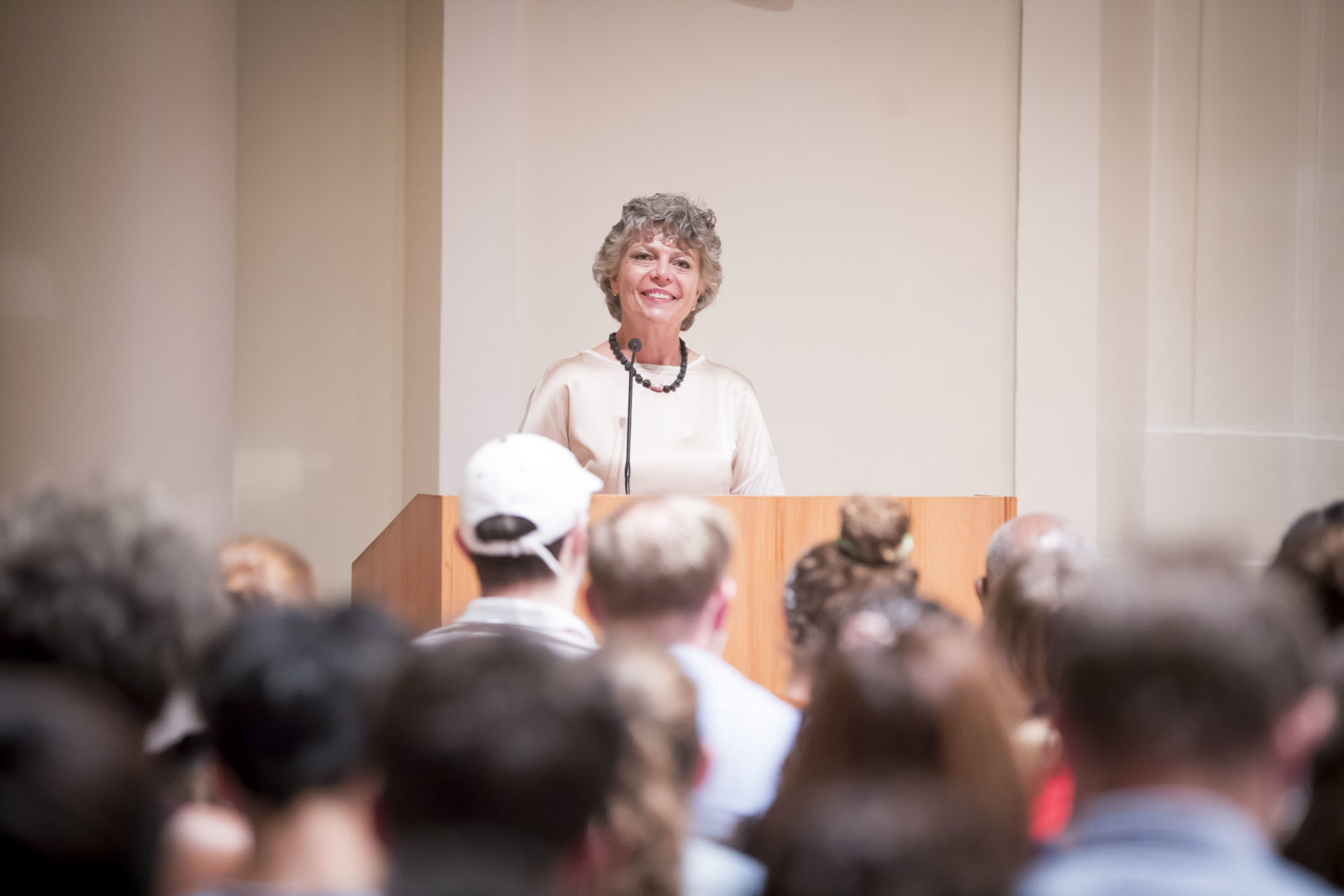 Patricia and Rodes Hart Dean of Education and Human Development at Peabody College Camilla P. Benbow speaks at join lecture series featuring Professor Robert Bullard (Susan Urmy/Vanderbilt)