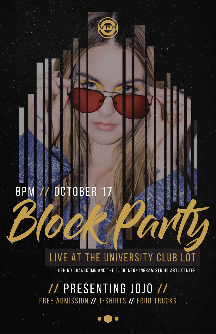 JoJo VU Homecoming Block Party flyer