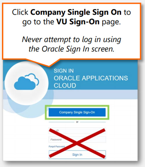 VU Company single sign-on