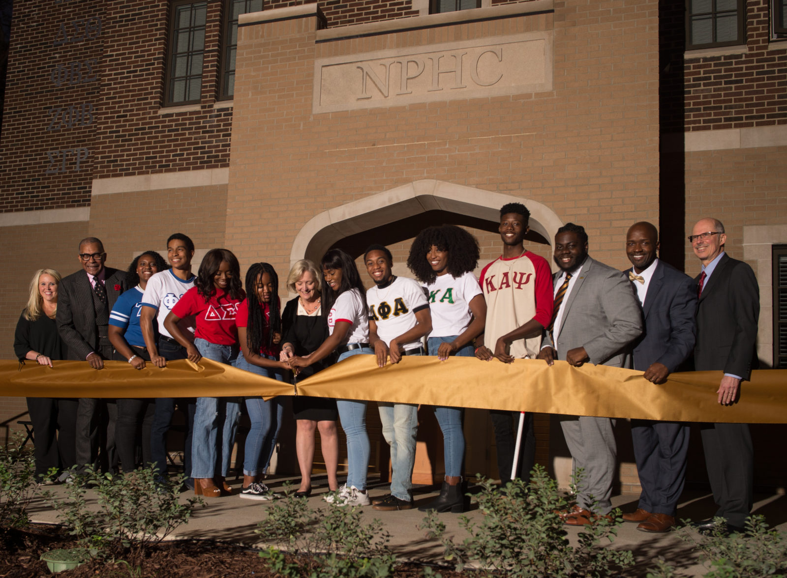 The new National Pan-Hellenic Council House house ribbon-cutting at Vanderbilt University on Oct. 18, 2019. (Price Chambers for Vanderbilt University)