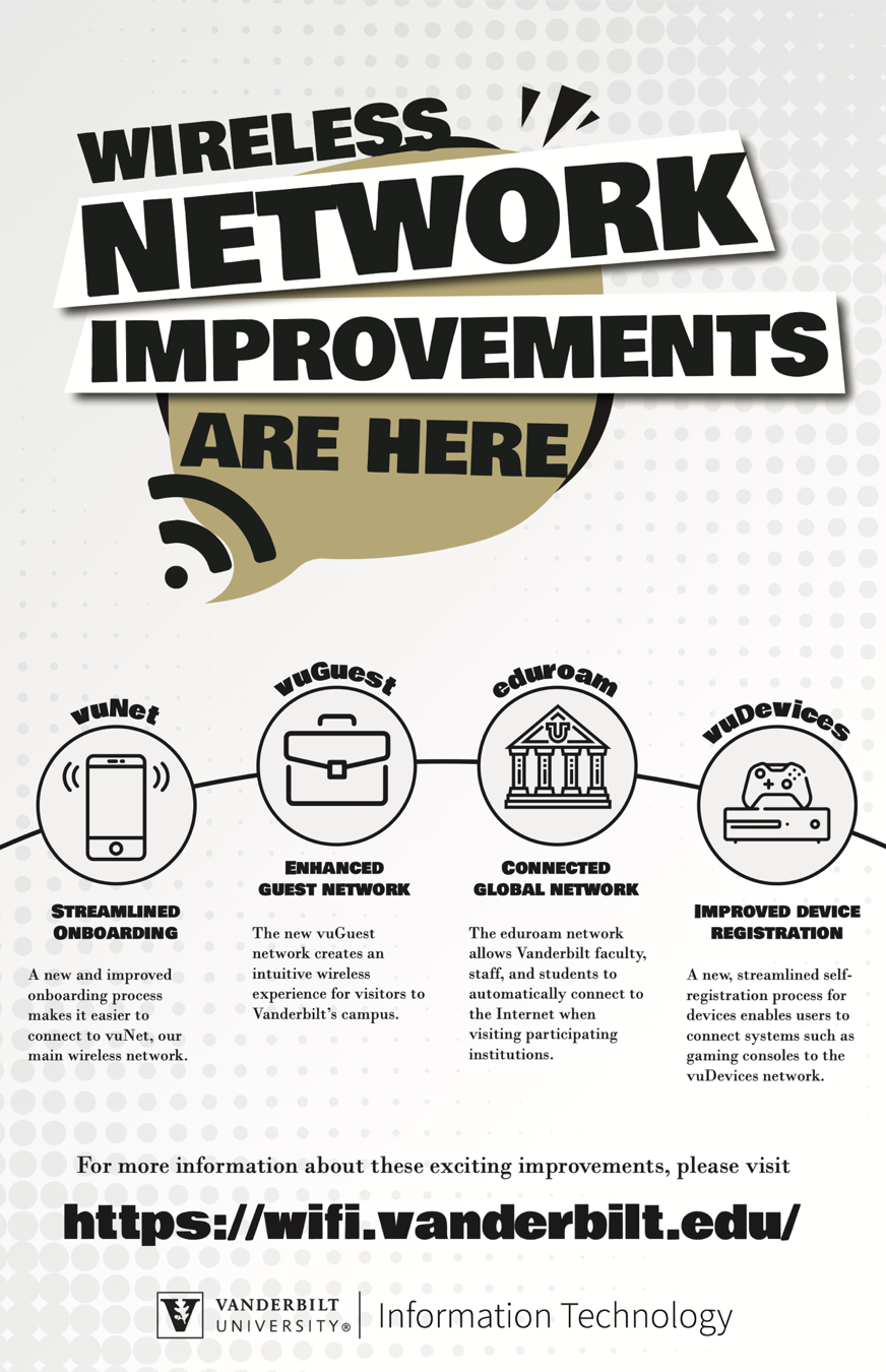 wireless network improvements VUIT flyer