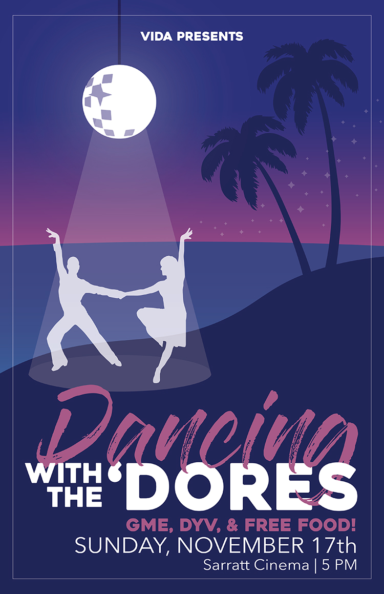 The annual Dancing with the ’Dores showcase is scheduled from 5 to 8:30 p.m. Sunday, Nov. 17, in Sarratt Cinema. The event will feature performances by Vida Latin Dance and the campus a cappella groups Harmonic Notion and Melanated. 