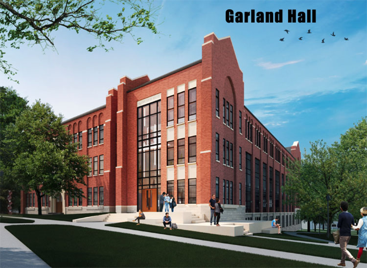 Rendering of renovations to Garland Hall in the Historic Core neighborhood. (Vanderbilt University)