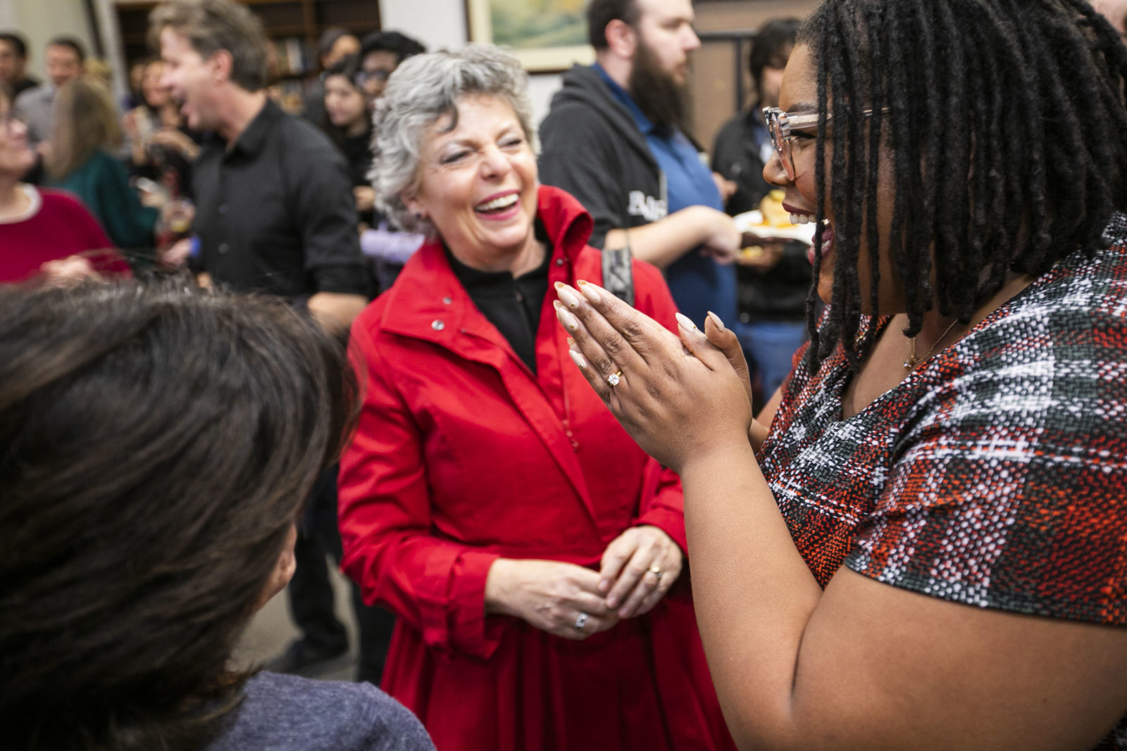 More than 60 faculty and staff from the department, along with Patricia and Rodes Hart Dean of Education and Human Development Camilla P. Benbow, were present when Armstead received the Heart and Soul Staff Appreciation Award. (Anne Rayner/Vanderbilt)