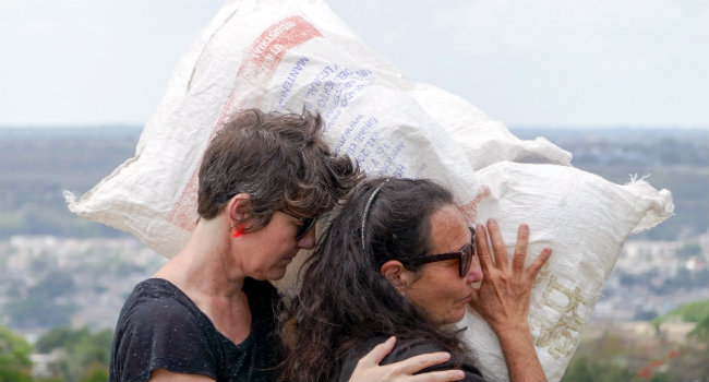 Left to right: Associate Professor of the Practice of Art Jana Harper and Liliam Padron, director of the Danza Espiral Dance Company 