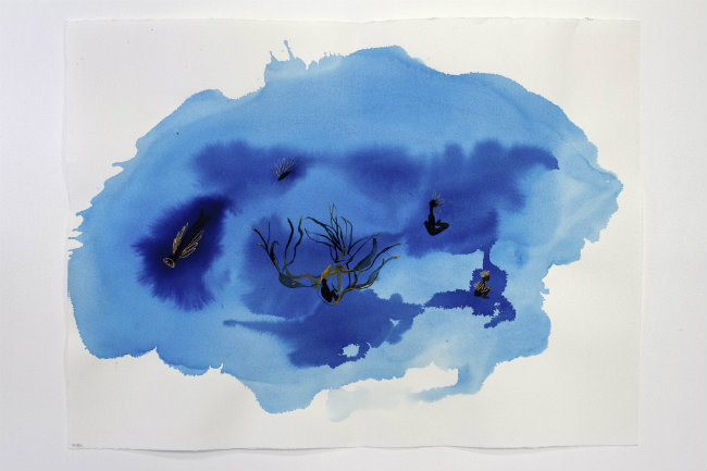 'Cinco Apariciones,' 2019, from the series 'Un Pedazo de Mar,' watercolor, ink and gouache on paper, by María Magdalena Campos-Pons (courtesy of the artist)
