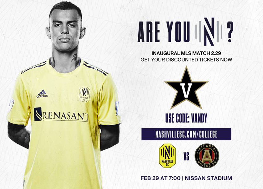 Get discount on tickets to Nashville Soccer Club's MLS debut Feb