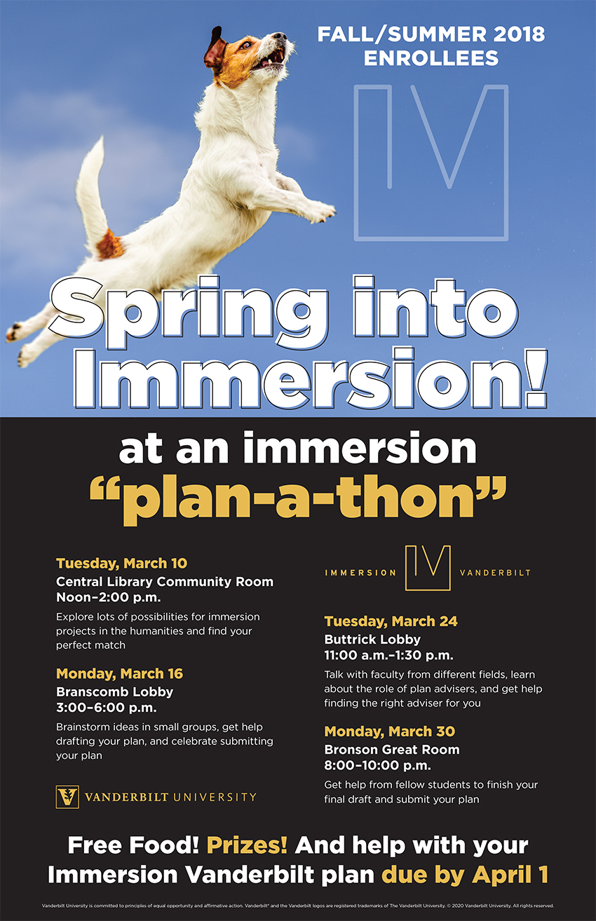 Spring Into Immersion 2020 poster