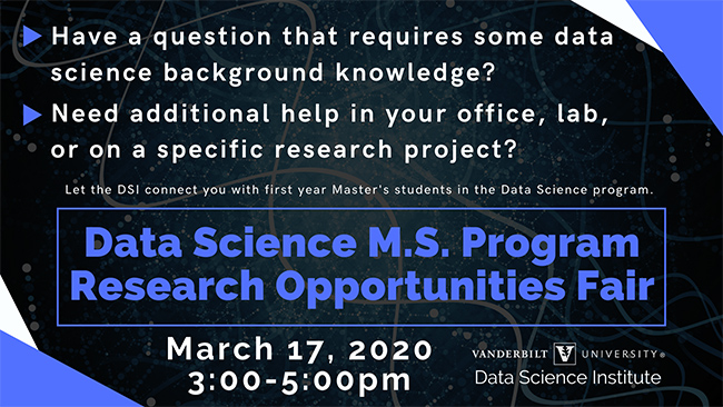 Data Science M.S. Program Research Opportunities Fair