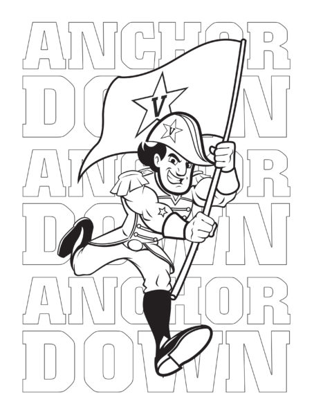 Mr. C Anchor Down coloring activity page