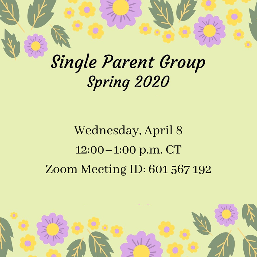 Single Parent Group virtual meeting April 8 | Vanderbilt University