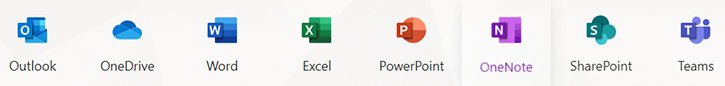 Office 365 application icons