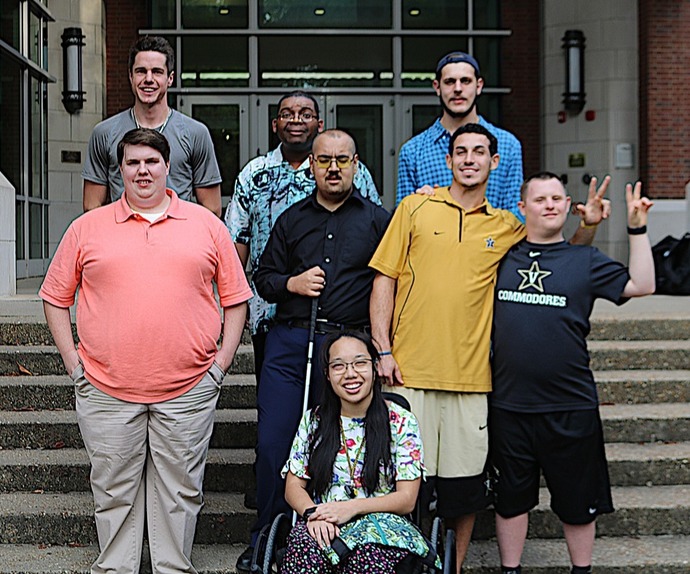 Next Steps at Vanderbilt class of 2020. (L to r, back row to front row) Daniel Brawner, Chris Webster, Jack Pipkorn, Charles Fedderman, Darko Osman, Alex Zarabi, Rob Funk, Peach Chinratanalab