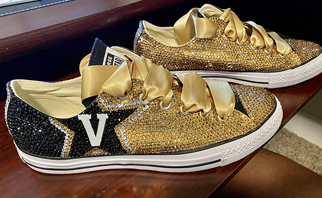These are the shoes Nursing School graduate Gwendolyn Godlock plans to wear in 2021 when she comes back for the in-person celebration. (image courtesy of Gwen Godlock)