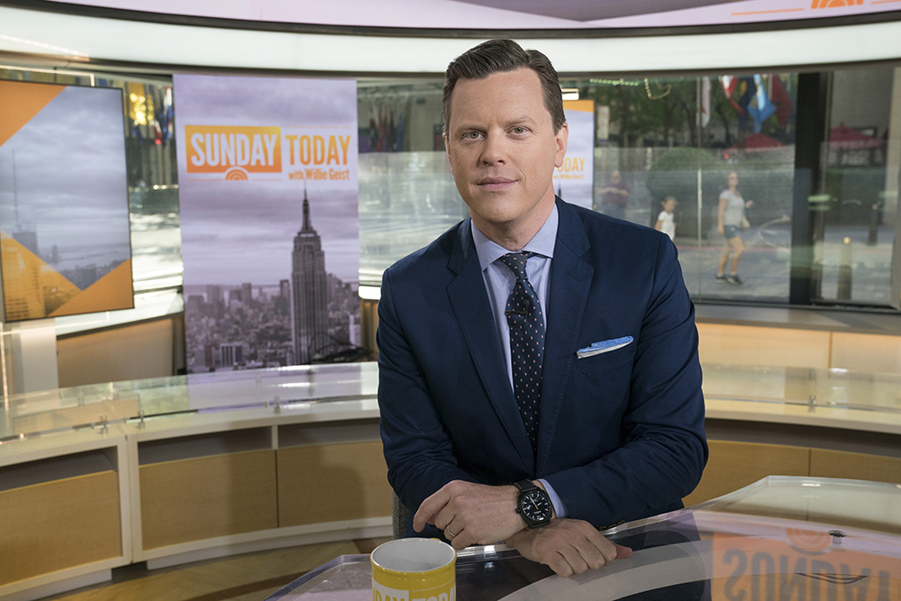 photo of Willie Geist at the Sunday TODAY news desk