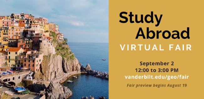 Study Abroad Virtual Fair Sept. 2
