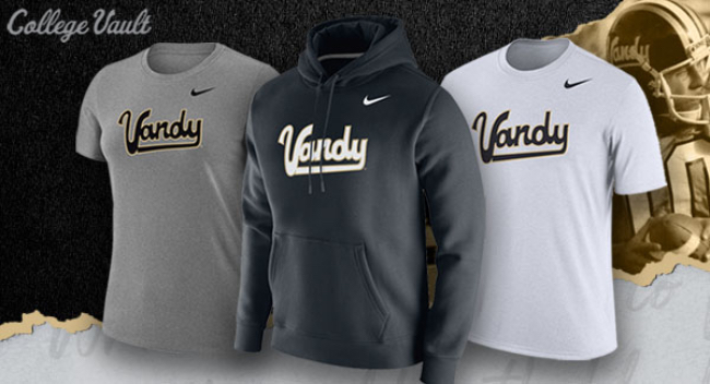Vanderbilt Nike apparel available from the College Vault collection. (Vanderbilt University)