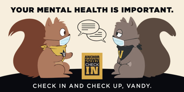 Squirrel check in and check up graphic